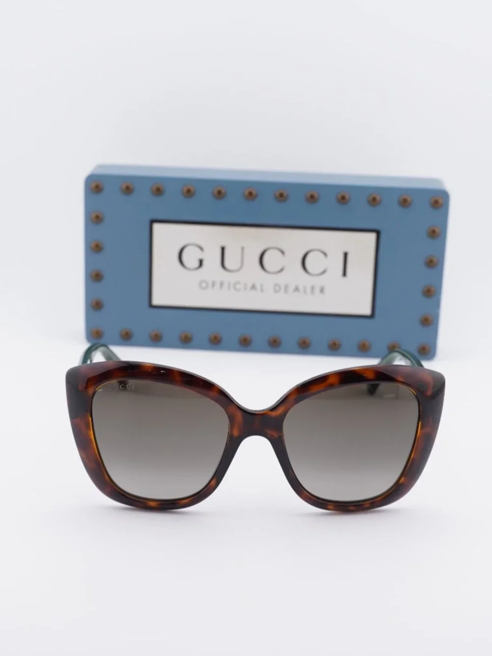 Gucci GG0860S 001 Square Sunglasses - Havana\Brown Gradient